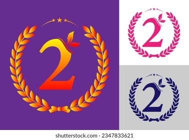 Vector set of number logo design