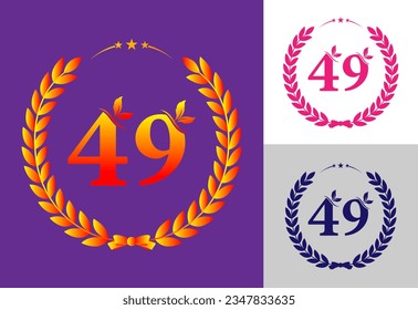 Vector set of number logo design