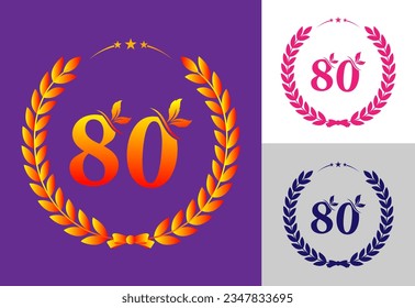 Vector set of number logo design