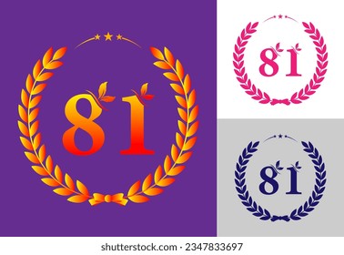 Vector set of number logo design