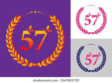 Vector set of number logo design