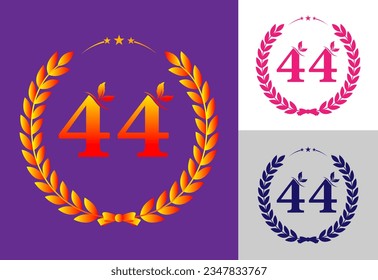 Vector set of number logo design