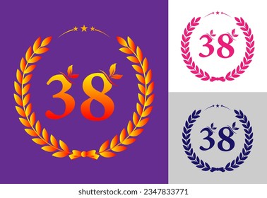 Vector set of number logo design