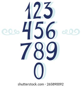 Vector set of numbers. 