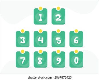 vector set of numbers, countdown timer template design