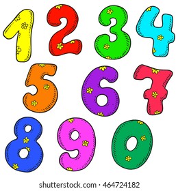 Similar Images, Stock Photos & Vectors of Cartoon numbers - 68166694 ...