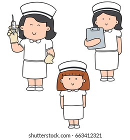 vector set of nurse