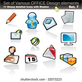 VECTOR Set of Office Abstract Design Elements - Set 7