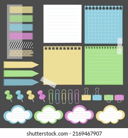 
vector set of office elements