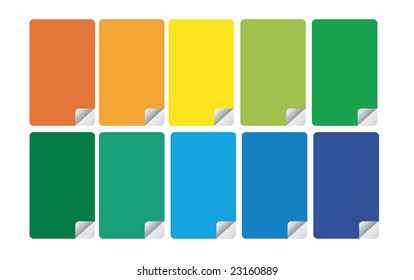 vector set of office stickers and tags