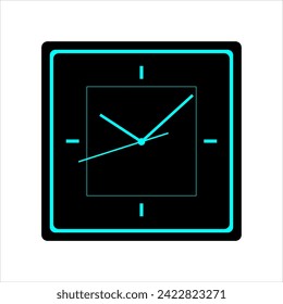Conjunto vectorial de bloques de pared de Office de varias formas Plantilla de diseño aislado en fondo blanco. Marcar con números romanos. Pared Clock Mock-up para promoción de marca y publicidad aislada. Diseño de cara de Watch