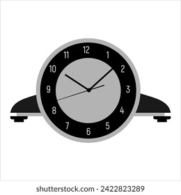 Vector Set of Office Wall Clocks of various shapes Design Template Isolated on White background. Dial with Roman numerals. Wall Clock Mock-up for Branding and Advertising Isolated. Watch Face Design