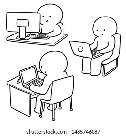 vector set of office worker cartoon