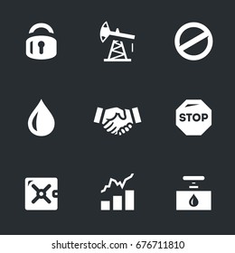 Vector Set of Oil limitation Icons.