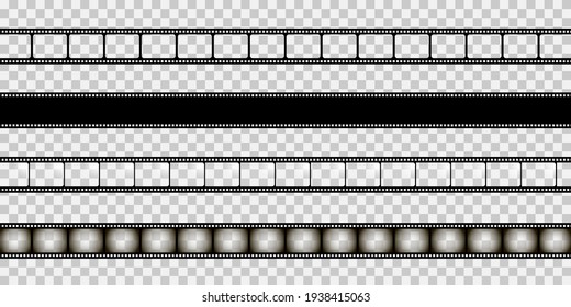 conjunto vectorial de cintas de película antiguas en el fondo