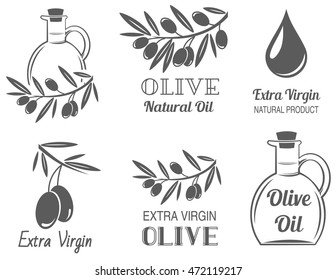 Vector set of olive oil  labels