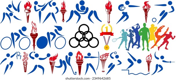 Drapeau olympique .eps Royalty Free Stock SVG Vector