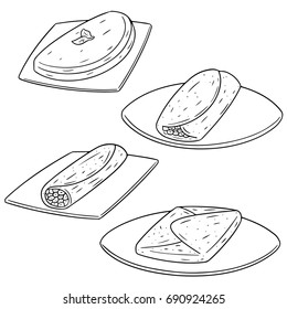 vector set of omelette