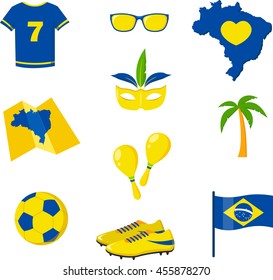 vector set on a Brazil theme