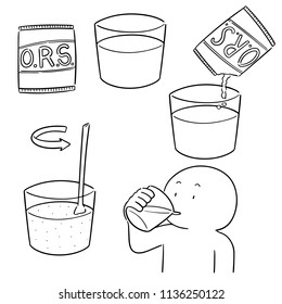 vector set of oral rehydration salt
