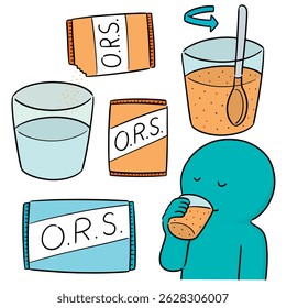 vector set of oral rehydration salt