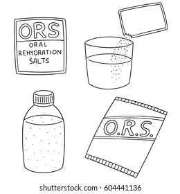 vector set of oral rehydration salt