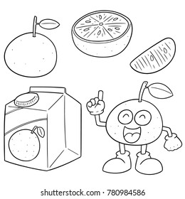 vector set of oranges