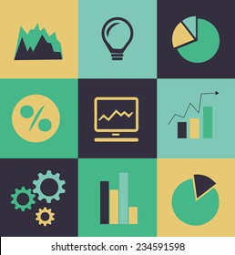 Vector set of organization development.