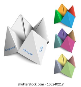 Vector set Origami Fortune Tellers