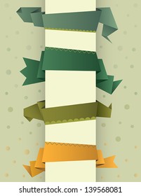 Vector set of origami speech bubble