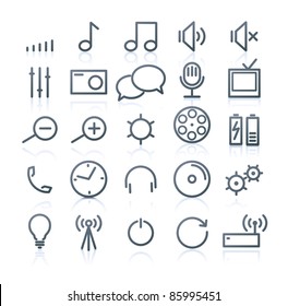 Vector set of original multimedia Icons