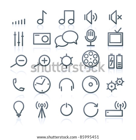 Vector set of original multimedia Icons