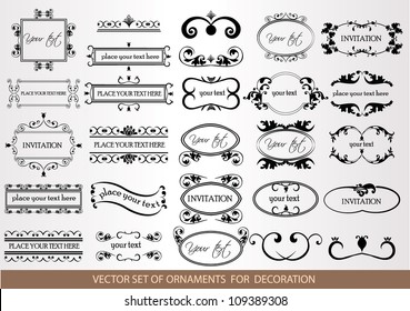 Vector Set Ornament Elements Decoration Stock Vector (royalty Free 