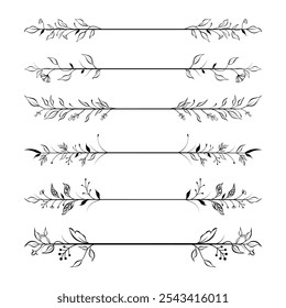 Vector set of ornament greeting card vector template. Floral wedding invitations, advertising