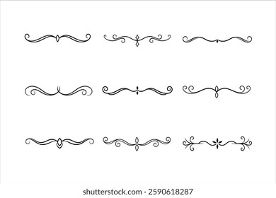Vector set of ornament illustration icons