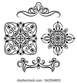 vector set ornamental element for design