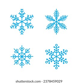 Vector set of ornamental snowflakes