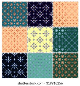 Vector set with ornamental tiles