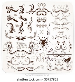 Vector set of ornaments