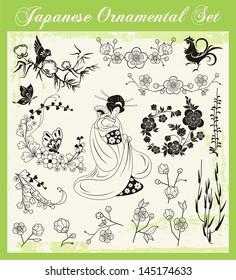Vector set of ornaments and decorative designs.