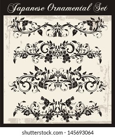 Vector set of ornaments and decorative designs, done in Eastern style.