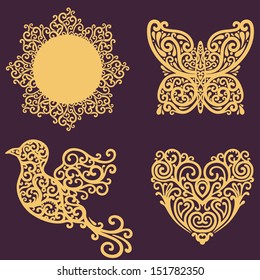 vector set with ornate design elements