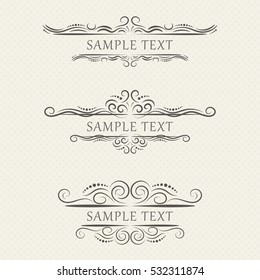 Vector set of ornate frames