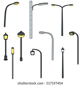 vector set of outdoor lamp