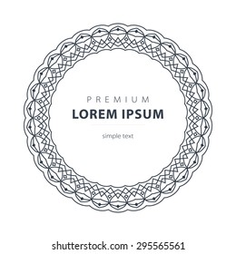 Vector set of outline emblems and badges - abstract hipster logo templates art