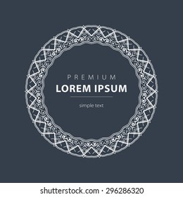 Vector set of outline emblems and badges - abstract hipster logo templates art