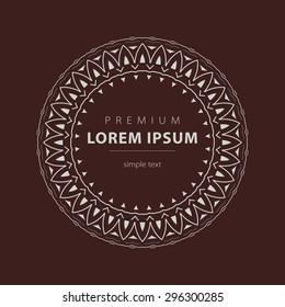 Vector set of outline emblems and badges - abstract hipster logo templates art