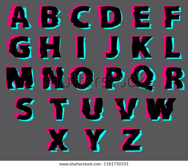 Vector Set Outline Letters Alphabet Font Stock Vector (Royalty Free ...
