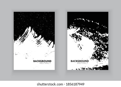 Vector set of over book,flyer,poster template design with concept grunge style.