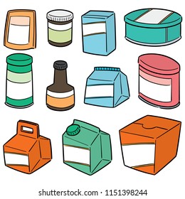 vector set of packaging